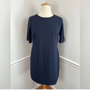 TOMMY HILFIGER Navy Dress Gold Button Sleeves NWT | Size 16